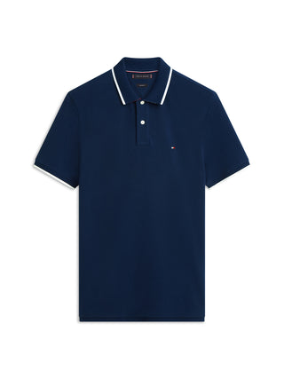 Tommy Hilfiger Polo M/C Uomo Mod. MWOMW42748 BORDINO DCC Blu