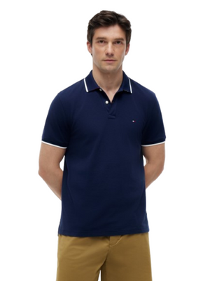 Tommy Hilfiger Polo M/C Uomo Mod. MWOMW42748 BORDINO DCC Blu