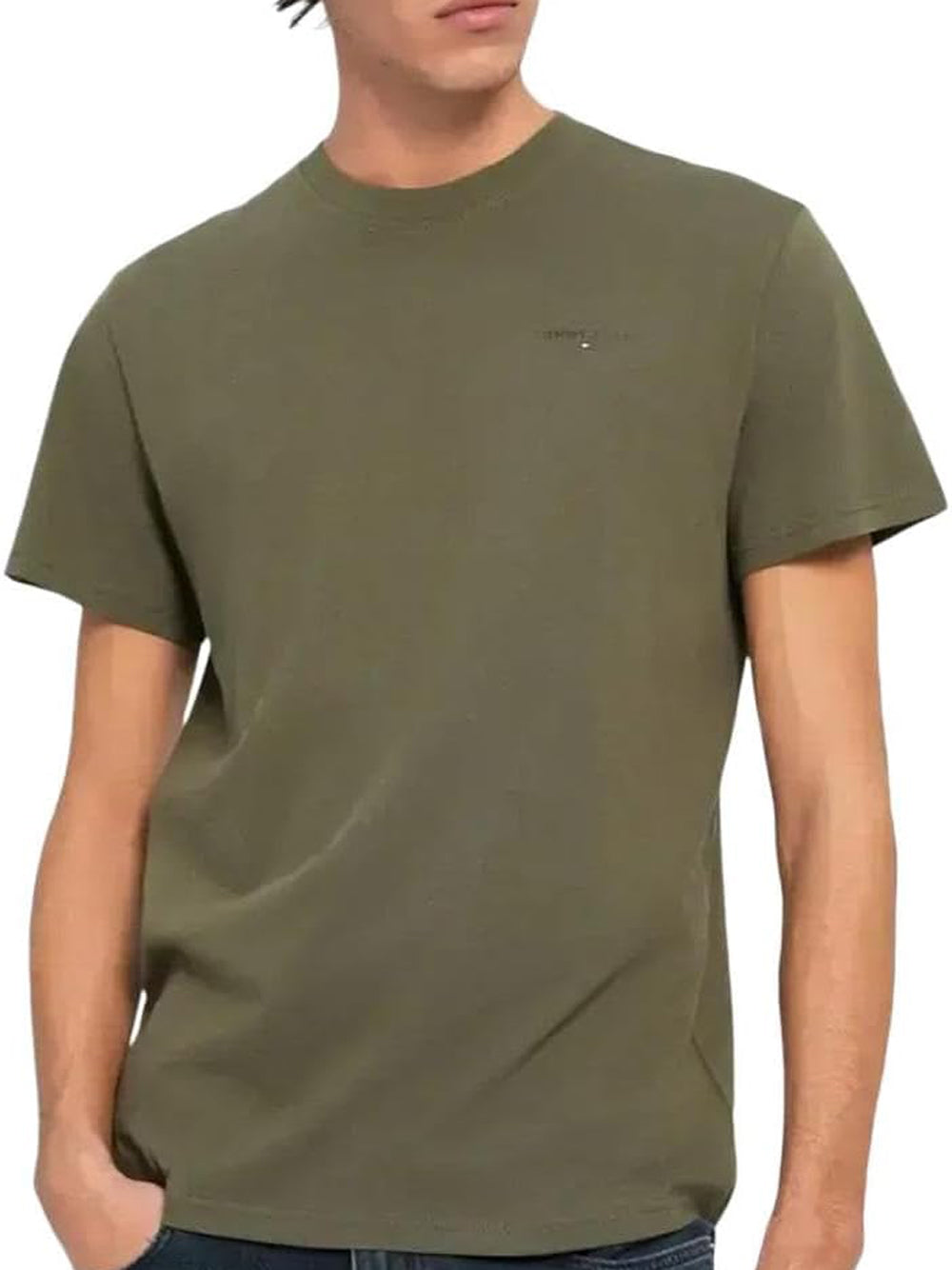 Tommy Hilfiger T-shirt Uomo Mod. DM0DM21780 GY1 Verde