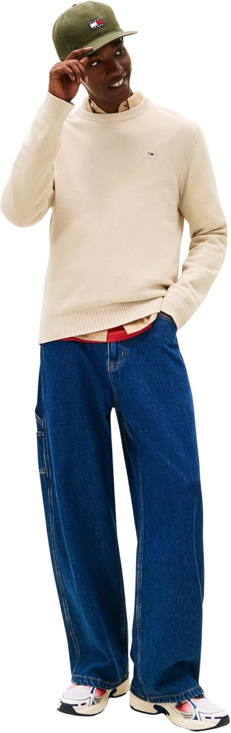 Tommy Hilfiger Maglione Girocollo Uomo Mod. DM0DM21787 ABY Beige