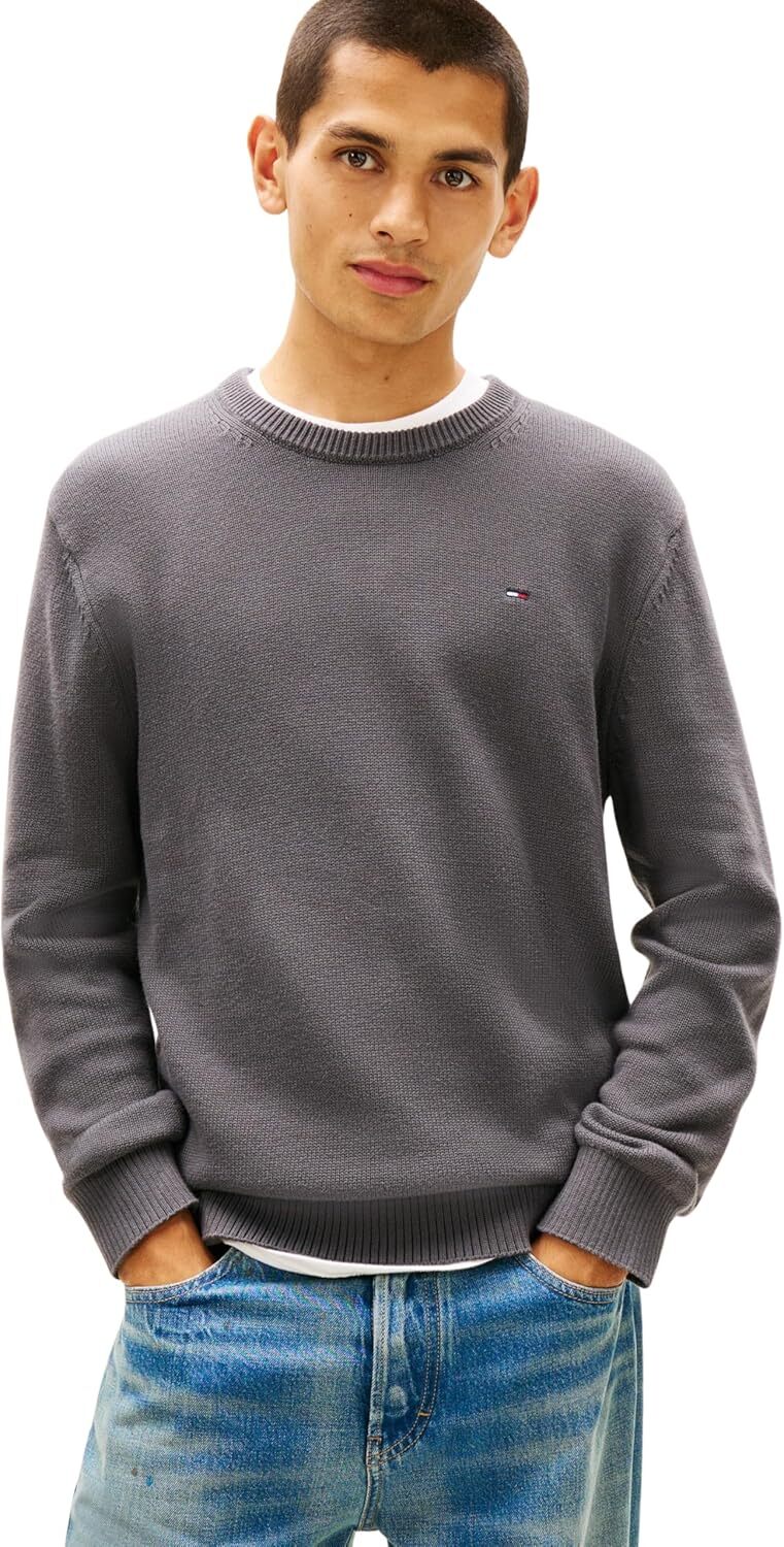 Tommy Hilfiger Maglione Girocollo Uomo Mod. DM0DM21787 PT2 Grigio