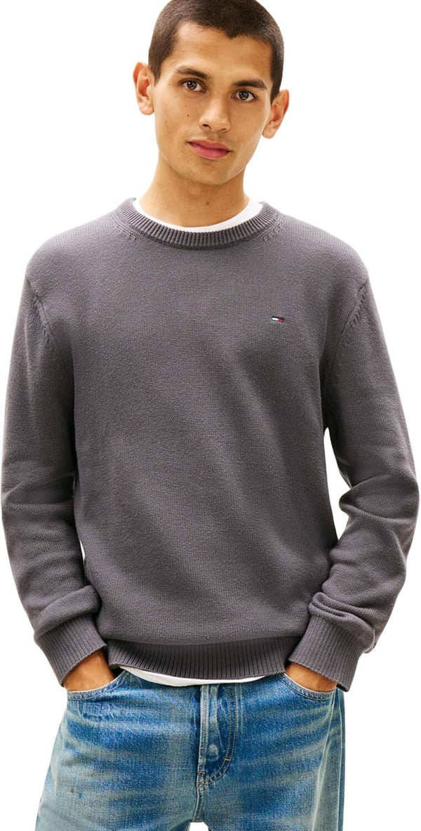 Tommy Hilfiger Maglione Girocollo Uomo Mod. DM0DM21787 PT2 Grigio