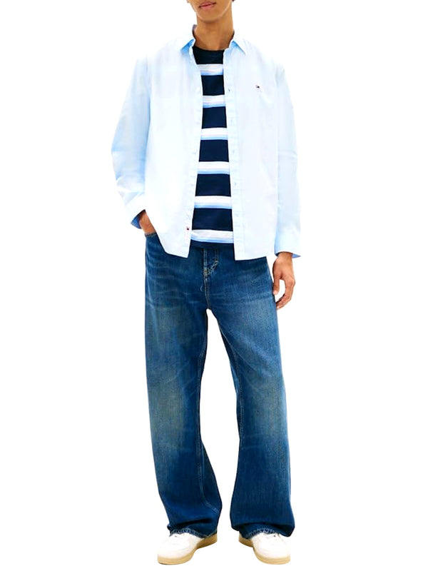 Tommy Hilfiger Camicia m/l Uomo Mod. DM0DM22026 C3Q Celeste