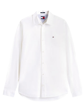 Tommy Hilfiger Camicia m/l Uomo Mod. DM0DM22026 YBL Bianco
