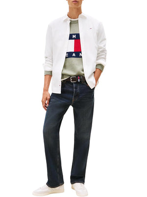 Tommy Hilfiger Camicia m/l Uomo Mod. DM0DM22026 YBL Bianco