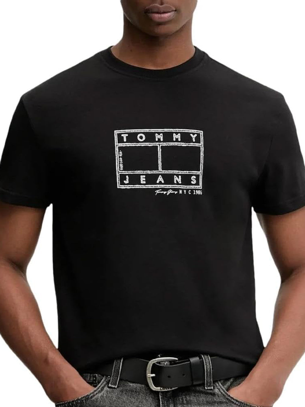 Tommy Hilfiger T-shirt Uomo Mod. DM0DM22317 BDS Nero