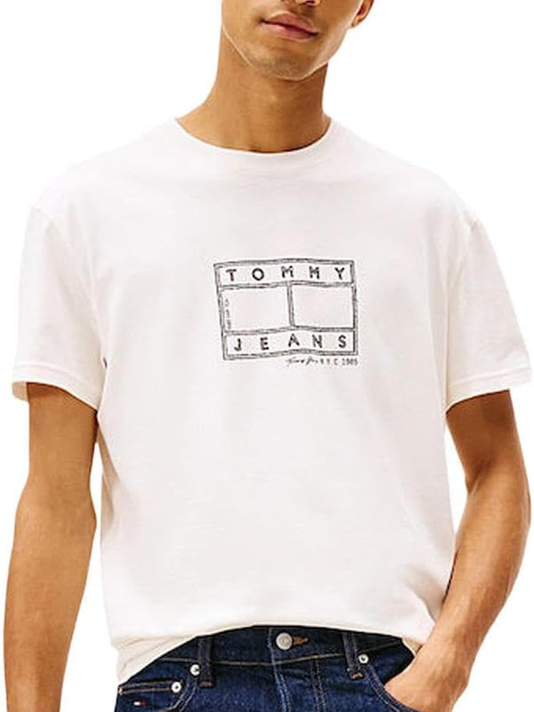 Tommy Hilfiger T-shirt Uomo Mod. DM0DM22317 YBH Bianco