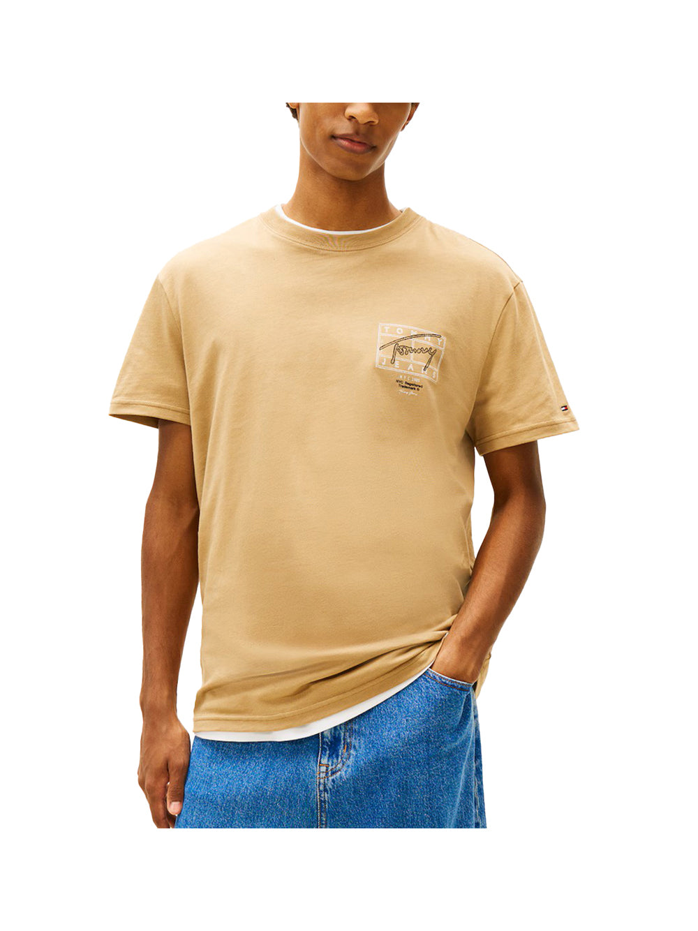 Tommy Hilfiger T-shirt Uomo Mod. DM0DM22319 AEN Beige