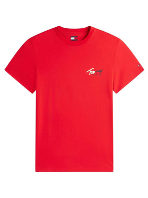 Tommy Hilfiger T-shirt Uomo Mod. DM0DM22538 XL8 Rosso