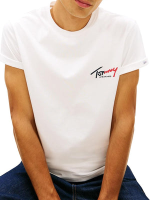 Tommy Hilfiger T-shirt Uomo Mod. DM0DM22538 YBL Bianco
