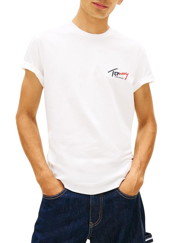 Tommy Hilfiger T-shirt Uomo Mod. DM0DM22538 YBL Bianco