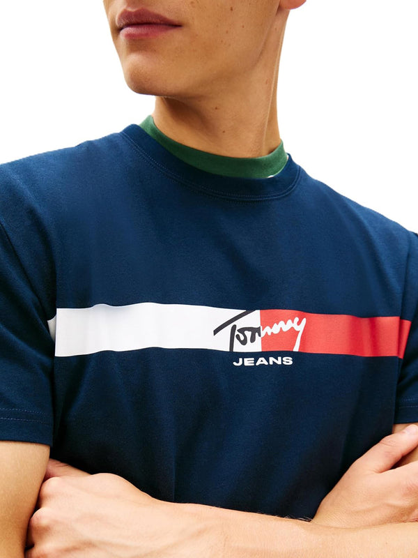 Tommy Hilfiger T-shirt Uomo Mod. DM0DM22539 C1G Blu