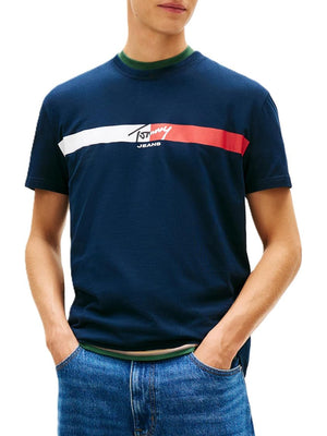 Tommy Hilfiger T-shirt Uomo Mod. DM0DM22539 C1G Blu