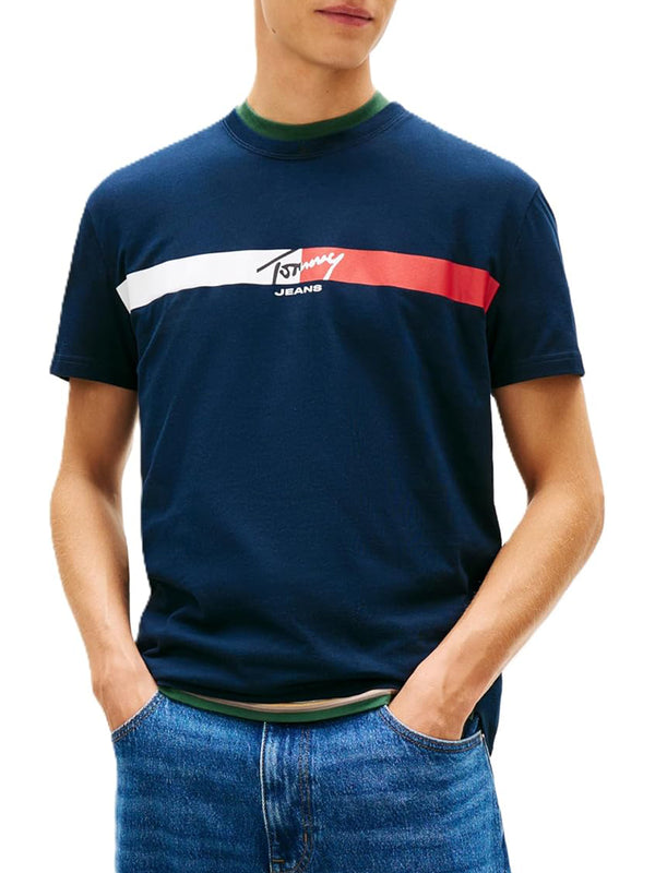 Tommy Hilfiger T-shirt Uomo Mod. DM0DM22539 C1G Blu