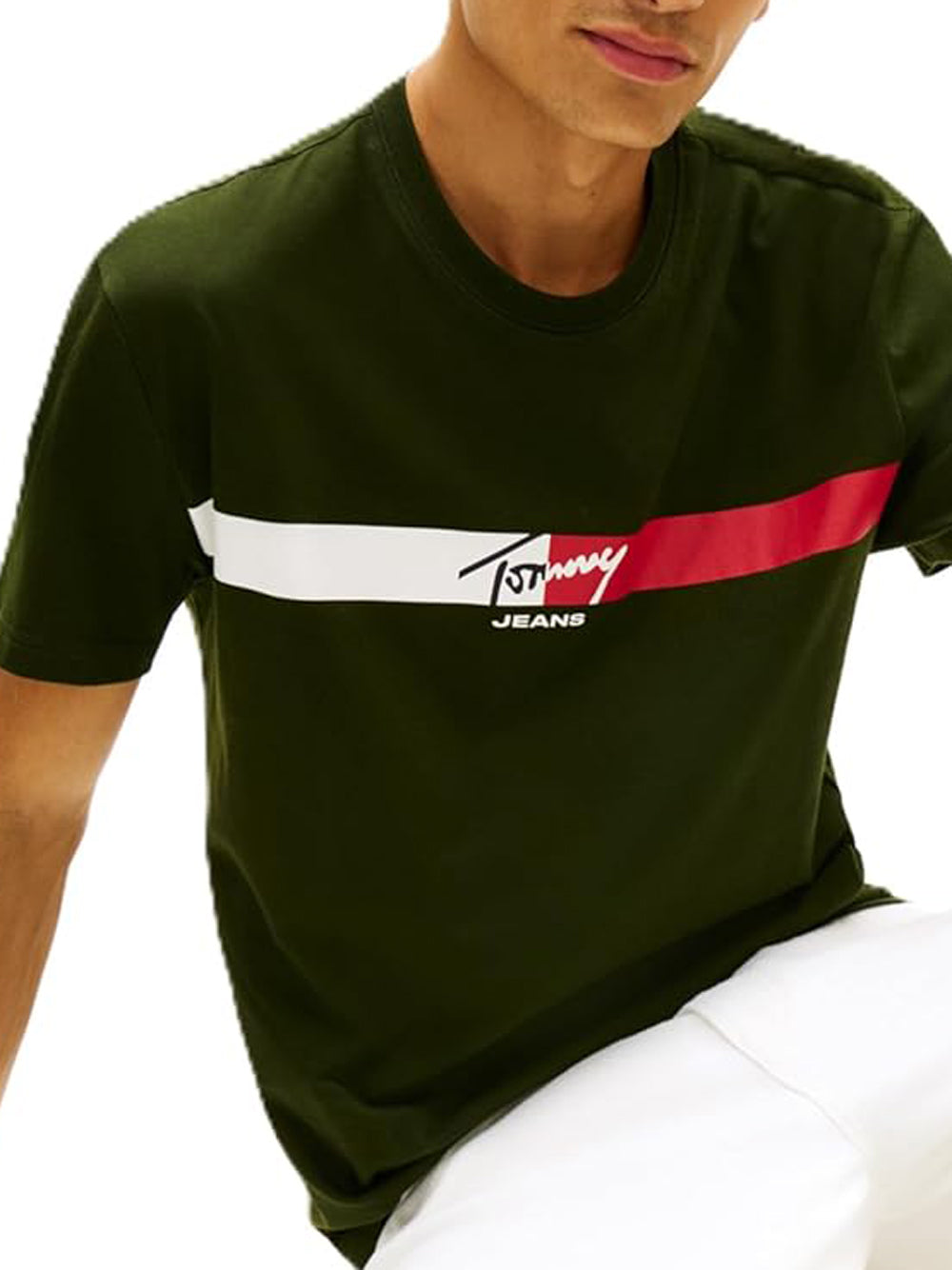 Tommy Hilfiger T-shirt Uomo Mod. DM0DM22539 M0H Verde