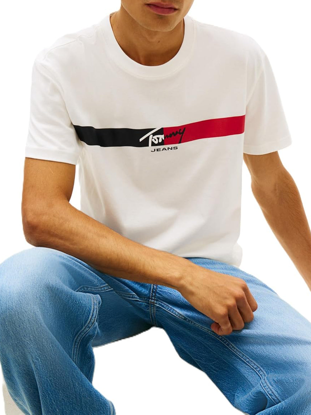 Tommy Hilfiger T-shirt Uomo Mod. DM0DM22539 YBL Bianco