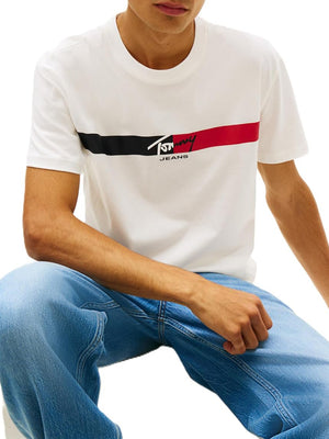Tommy Hilfiger T-shirt Uomo Mod. DM0DM22539 YBL Bianco