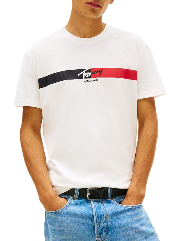 Tommy Hilfiger T-shirt Uomo Mod. DM0DM22539 YBL Bianco