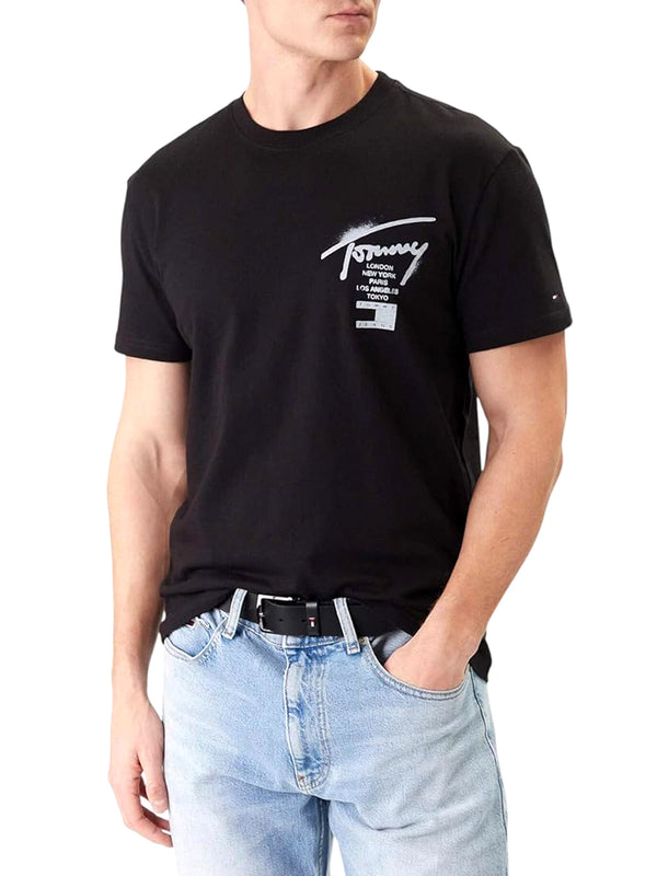 Tommy Hilfiger T-shirt Uomo Mod. DM0DM22553 BDS Nero