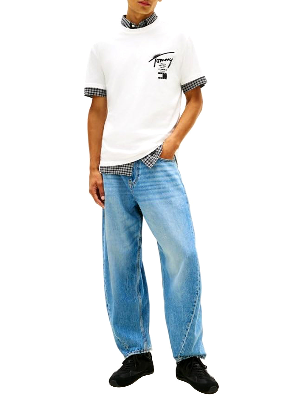 Tommy Hilfiger T-shirt Uomo Mod. DM0DM22553 YBL Bianco