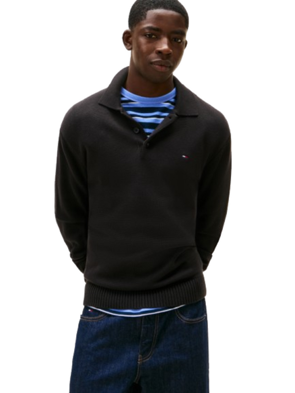 Tommy Hilfiger Polo M/L Uomo Mod. DM0DM22647 BDS Nero