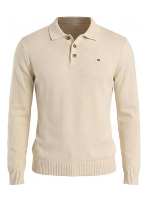Tommy Hilfiger Polo Manica Lunga Uomo Mod. DM0DM22647 YBH Bianco