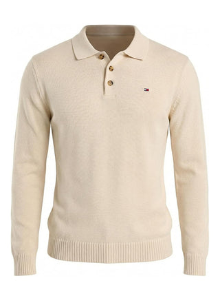 Tommy Hilfiger Polo Manica Lunga Uomo Mod. DM0DM22647 YBH Bianco