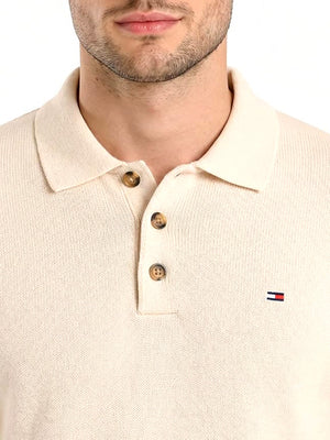 Tommy Hilfiger Polo Manica Lunga Uomo Mod. DM0DM22647 YBH Bianco