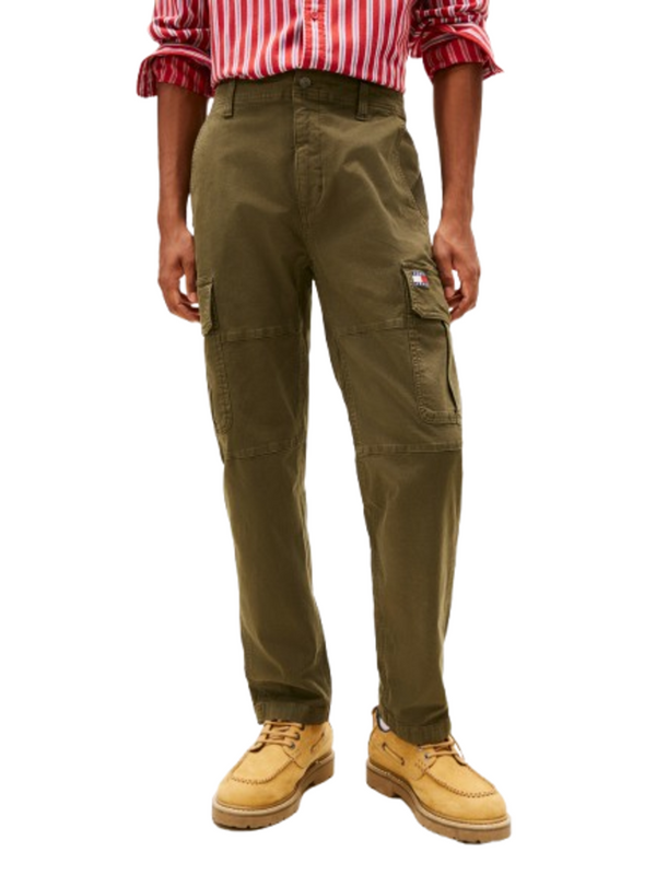 Tommy Hilfiger Pantalone Cargo Uomo Mod. DM0DM22651 GY1 Verde