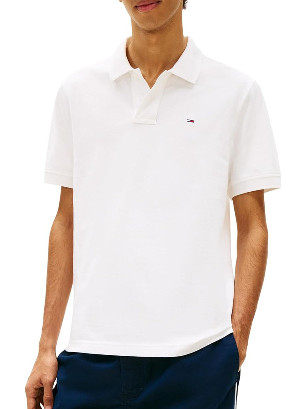 Tommy Hilfiger Polo Manica Corta Uomo Mod. DM0DM22711 YBL Bianco