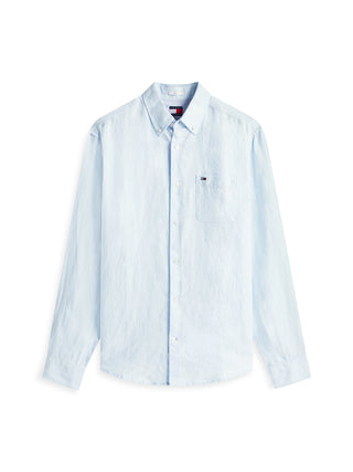 Tommy Hilfiger Camicia m/l Uomo Mod. DM0DM22760 C3Q Celeste