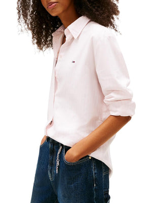 Tommy Hilfiger Camicia Manica Lunga Donna Mod. DW0DW19890 TOG Rosa