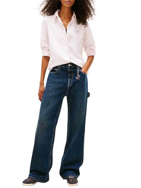 Tommy Hilfiger Camicia Manica Lunga Donna Mod. DW0DW19890 TOG Rosa