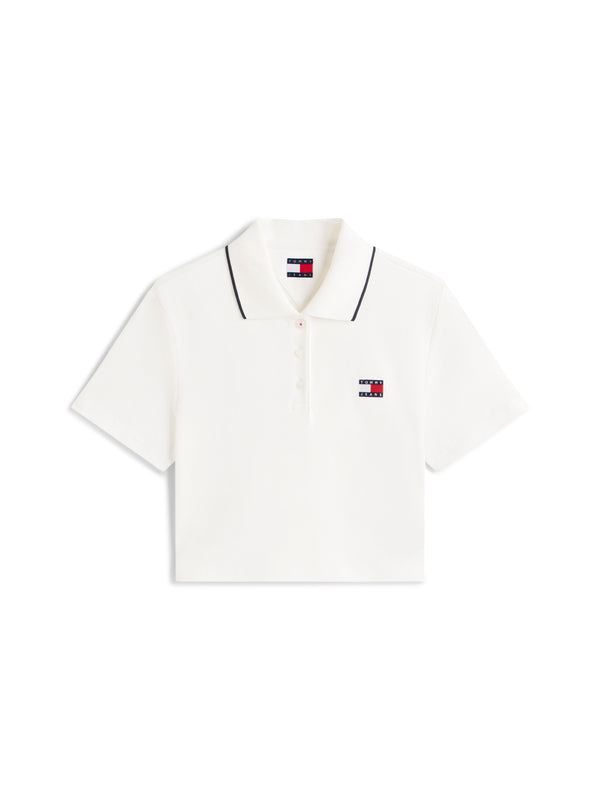 Tommy Hilfiger Polo M/C Donna Mod. DW0DW21363 YBL Bianco
