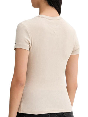 Tommy Hilfiger T-shirt Donna Mod. DW0DW21838 ABY Beige