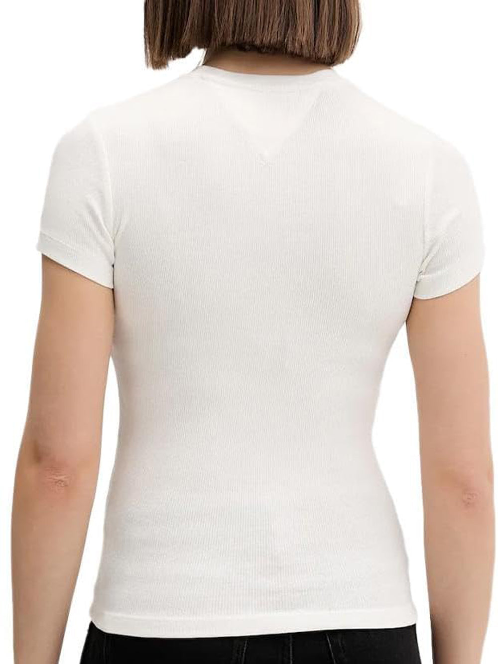 Tommy Hilfiger T-shirt Donna Mod. DW0DW21838 YBL Bianco