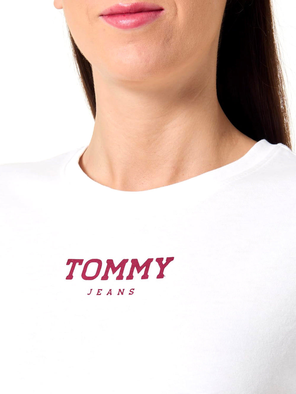 Tommy Hilfiger T-shirt Donna Mod. DW0DW21842 YBL Bianco