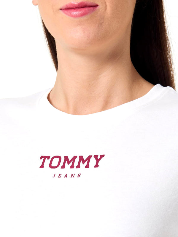 Tommy Hilfiger T-shirt Donna Mod. DW0DW21842 YBL Bianco