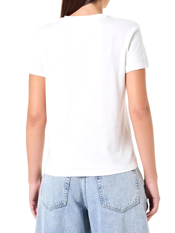 Tommy Hilfiger T-shirt Donna Mod. DW0DW21842 YBL Bianco