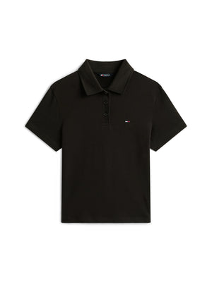 Tommy Hilfiger Polo M/C Donna Mod. DW0DW21931 BDS Nero