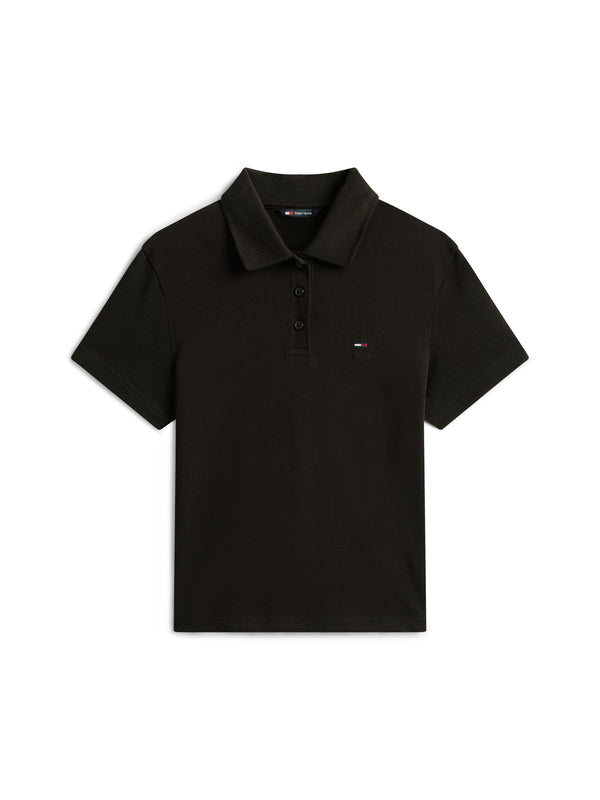 Tommy Hilfiger Polo M/C Donna Mod. DW0DW21931 BDS Nero