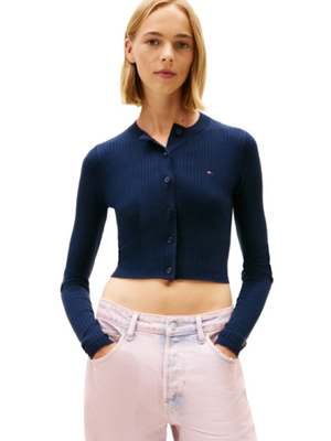 Tommy Hilfiger Cardigan Donna Mod. DW0DW22023 C1G Blu
