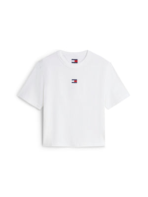 Tommy Hilfiger T-shirt Donna Mod. DW0DW22202 YBL Bianco
