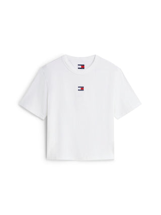 Tommy Hilfiger T-shirt Donna Mod. DW0DW22202 YBL Bianco