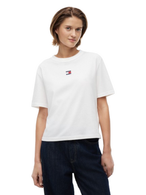 Tommy Hilfiger T-shirt Donna Mod. DW0DW22202 YBL Bianco