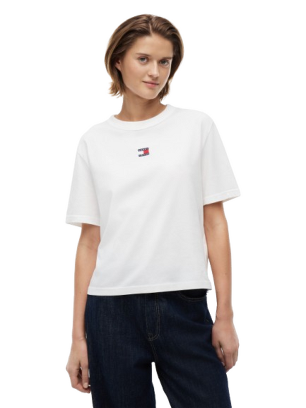 Tommy Hilfiger T-shirt Donna Mod. DW0DW22202 YBL Bianco