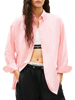 Tommy Hilfiger Camicia m/l Donna Mod. DW0DW22218 OD2 Rosso