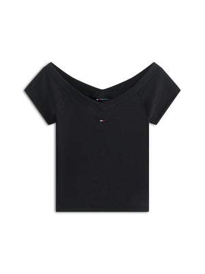 Tommy Hilfiger T-shirt Donna Mod. DW0DW22265 BDS Nero