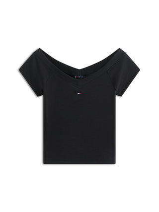 Tommy Hilfiger T-shirt Donna Mod. DW0DW22265 BDS Nero