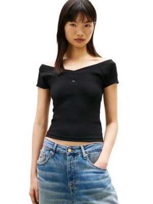 Tommy Hilfiger T-shirt Donna Mod. DW0DW22265 BDS Nero